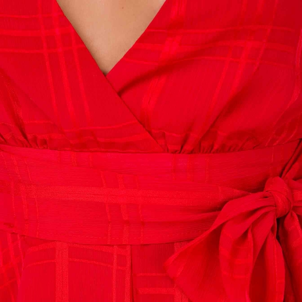 Princess Polly Red Theodora Ruffle Playsuit 6 - Picture 5 of 5